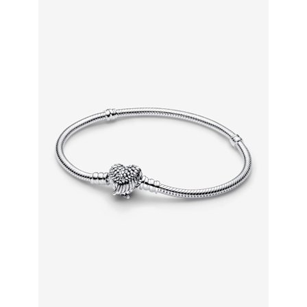 Pandora - Ormlänksarmband med hjärtvinglås - Sterlingsilver