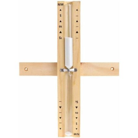 Sauna Timeglas (15 minutter) med roterende timer, træ timeglas