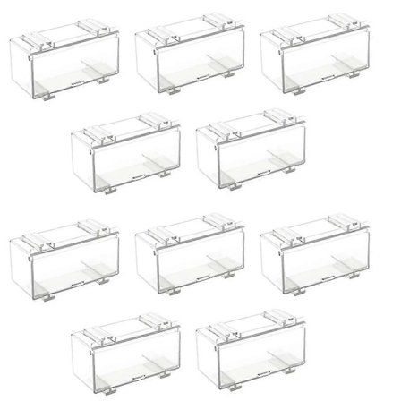 10 stk. Klar Akryl Display Case til Bilform, Hjul Bilmodel Display Case Skala Hjul Display Ca