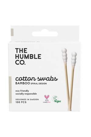 The Humble Co. Natural Spiral Cotton Swabs Q-tips, 100 stk.