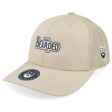 Bearded Man - Beige trucker Caps - Fab Beardedmania 5-Panel Retro Khaki Trucker @ Hatstore