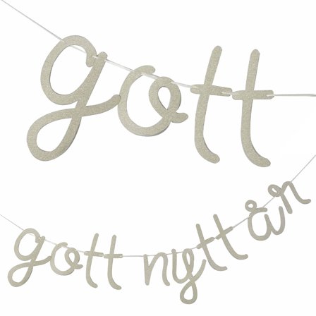 Girlang Gott Nytt År Silverglitter