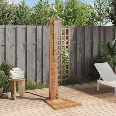 vidaXL Utomhusdusch massiv teak 70x75x204 cm