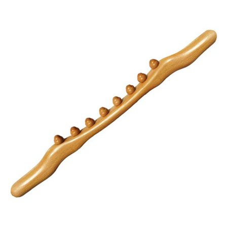 8 pärlor Trä Guasha Therapy Massage Stick Neck Sho