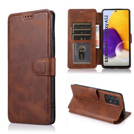 Premium Cut Plånboksfodral Samsung A52 / A52s - Brun Brun