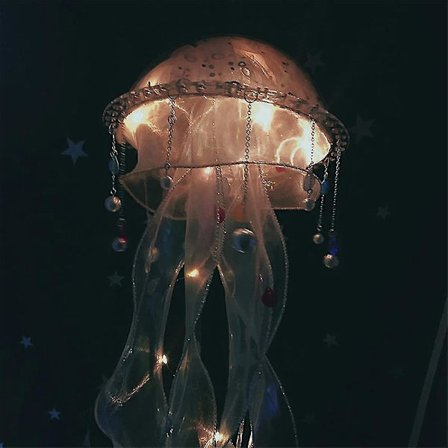 Led Manet Nattlys Marint Dyr Nattlys Dekorativ Lysekrone Håndlaget Magisk Drøm Søt(LILLA)