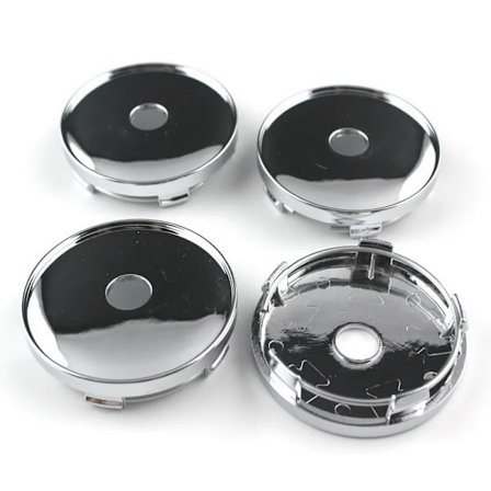 4 stk. 60 mm Blankt Emblem Uden Mærke Fælge Center Navkapsler Dækker Bil Styling Sort Sølv