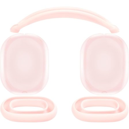 Suojasarja AirPods Max -kuulokkeille, Pääpantasuojus + TPU-kotelosuoja + Silikonikorvatyynyt, Hienkestävä Lisävaruste, Helppo Pestä, 