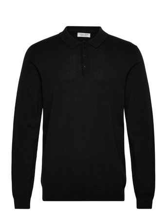 Casual Friday Cfosvald Fine Knitted Polo Knit - Black - XL