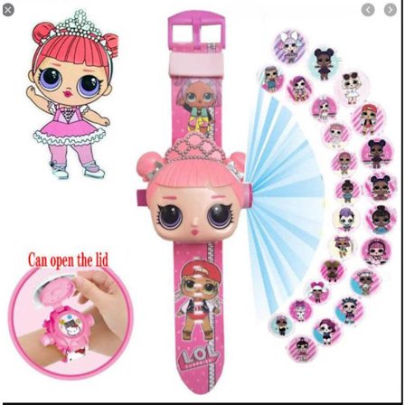 L.O.L. Surprise klocka med projector funktion 24st Bildspel julklappa