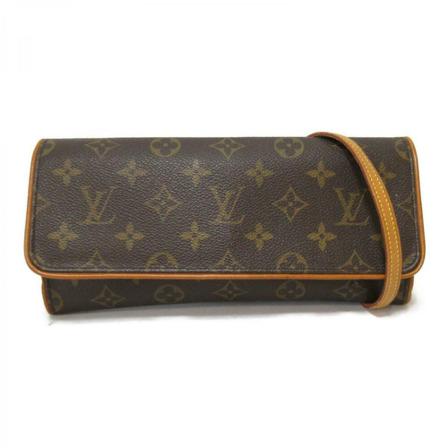 Louis Vuitton Vintage Pre-owned Monogram Pochette Twin GM , Bruin , Dames , Maat: ONE Size Vintage Tassen