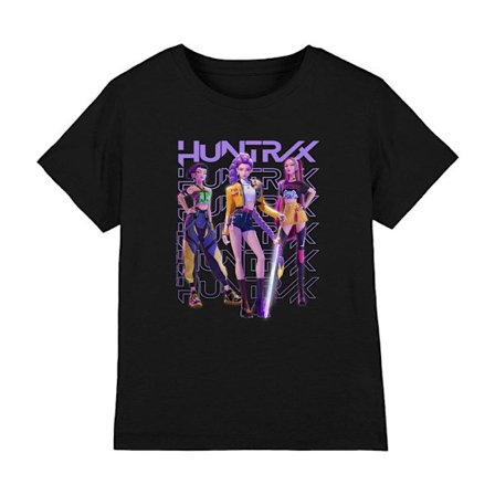 K-Pop Demon Hunter Barn/Tonåringar Hunter/X-Pose T-Shirt 9-11 År Svart