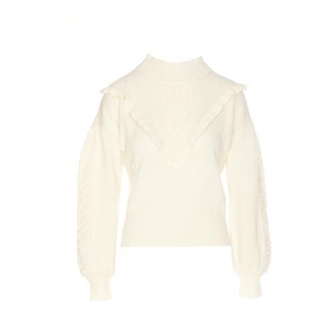Simona Corsellini, Round-neck Knitwear Wit, Dames, Maat:XS