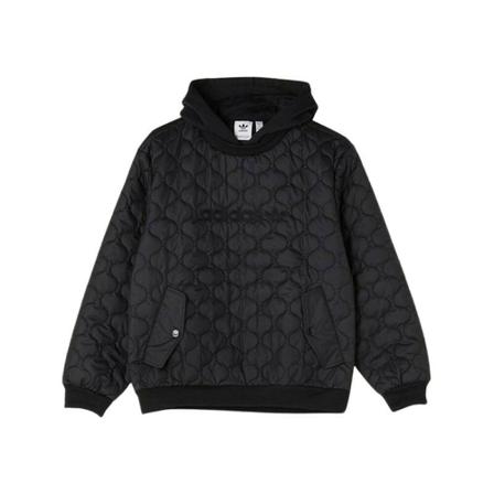 Adidas Originals, Quilted Hoodie Zwart, Heren, Maat:L