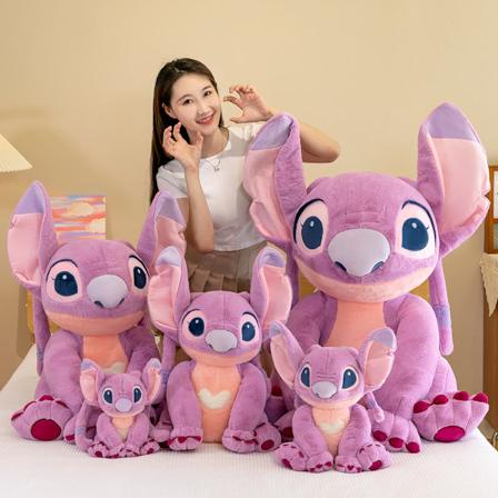 2024 Giant Angel och Stitch plyschleksaker tecknad kawaii djurpar sovande kudde mjukt material leksak barns gåva Angel h Angel 45cm