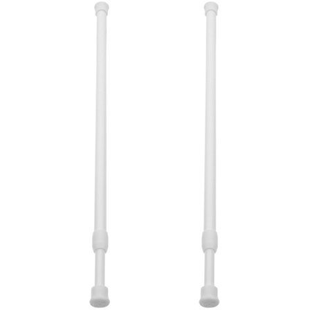 2 stk. Vindue Sikkerhedsstang Teleskopisk Fjeder Spændestang Skabstang Gardinstang (FMY)