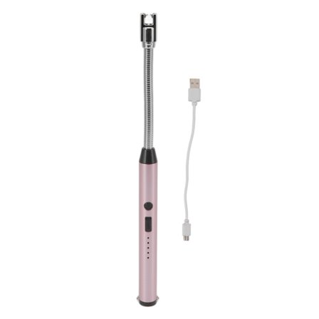 Elektrisk Genopladelig Vindtæt Bue Lighter til Gasfyr og Lys Rosaguld