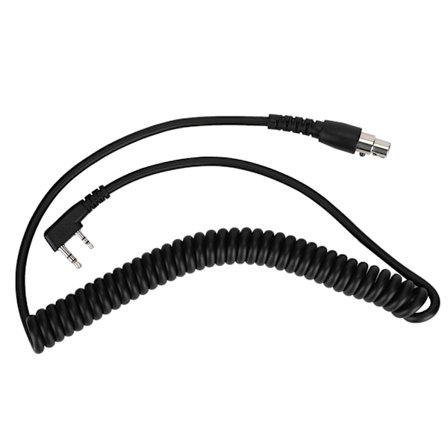 2-ben til 5-ben spiral kabel til Kenwood HYT Baofeng Relm tovejsradioer og headsets