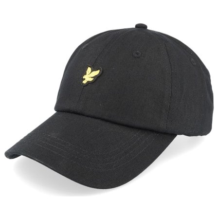 Lyle & Scott - Nero unconstructed Cappellino - Baseball Cap Jet Black Dad Cap @ Hatstore