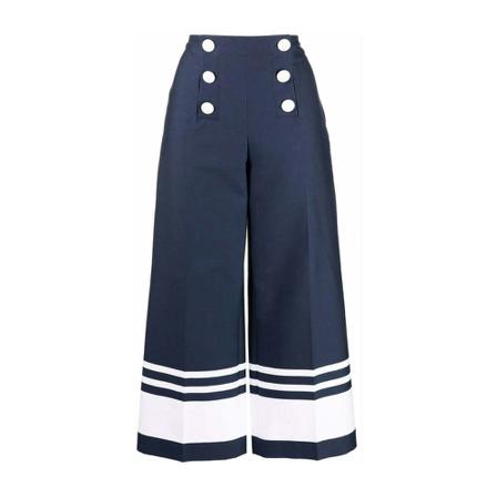 Boutique Moschino Cropped Bukser Blå, Dame