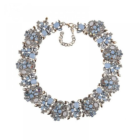 Krystall Rhinestone Statement Halskjede, Vintage Chunky Chain Choker Krage Bib Statement Halskjede Mote Kostyme Smykker Halskjeder For Kvinnerlett