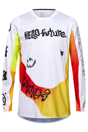 Camiseta de Cross FOX 180 Hello Future Blanco S