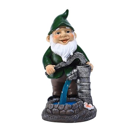 Tonttujen puutarhakoristeet aurinkovaloilla, puutarhapatsaat, hauskat tonttujen puutarhafiguurit