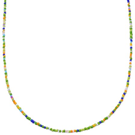 Amalfi | Collar de cuentas de cristal multicolor verde para hombres - Collares de cuentas