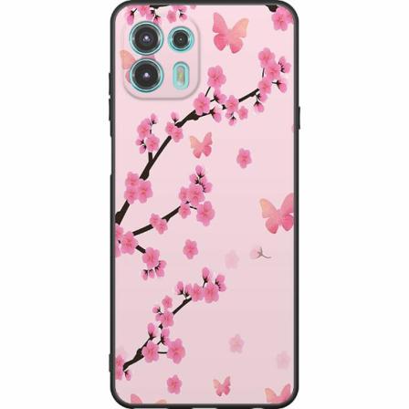 Motorola Edge 20 Lite Svart Skal Blommor
