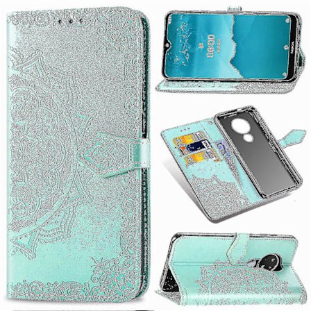 Nokia 6.2/nokia 7.2 Etui Lær Lommebok Deksel Emboss Mandala Magnetisk