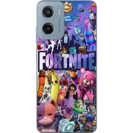 Yhteensopiva Puhelinkuori Motorola Moto G05 Fortnite kollaasi Victory Royale hahmot skins aarteet värikäs Fortnite pelaamisen suunnittelu