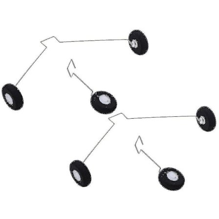 4x Rc Fly Landingsstel Beslag Med Hjul Til Wltoys F949 Tilbehør (FMY)