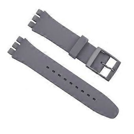 Swatch Kompatibel Silikon Klokkereim 16mm 17mm 19mm 20mm Erstatningsreim - Svart(16mm grå)