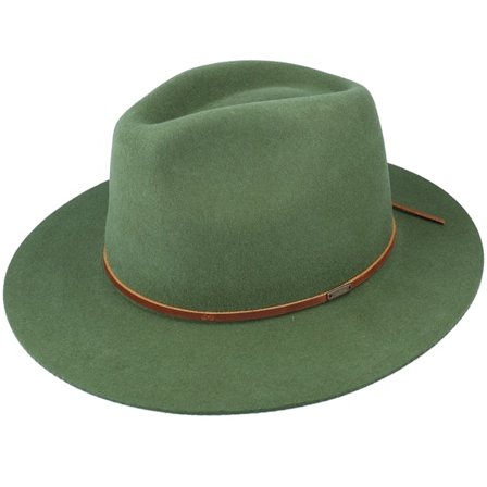 Brixton - Zelená fedora Klobouk - Wesley Clover Green Fedora @ Hatstore