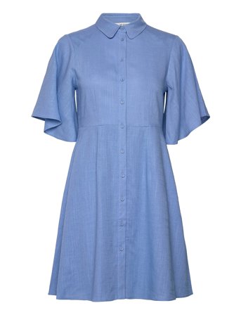 Slfgulia 2/4 Short Shirt Dress D Blue Selected