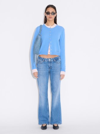 Holzweiler - Slim Cashmere Cardigan - Blue - Womens - XXS