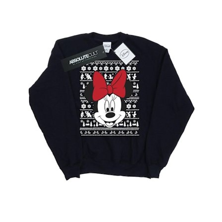 Disney Dam/Kvinnor Musse Pigg Jul Huvud Sweatshirt M D