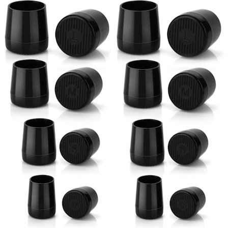 Højhæledebeskyttelse 8 par sorte skridsikre hælpropper beskyttende erstatningssko reparationsdæksel spidsdæksel dyna kopper 4 størrelser