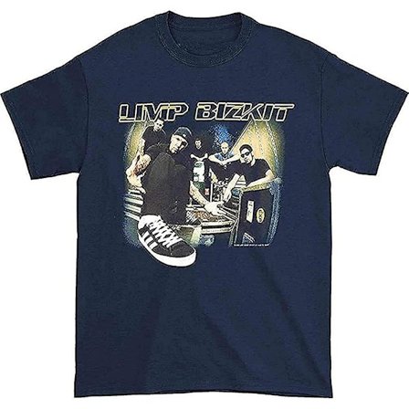 Ernest Polly Limp Bizkit Vintage Bomulds Kortærmet Herre Navy T-shirt - voksen, 3xl