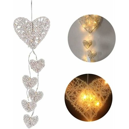 Dream Catcher Wind Chime, handvävd trärotting hjärtformad W