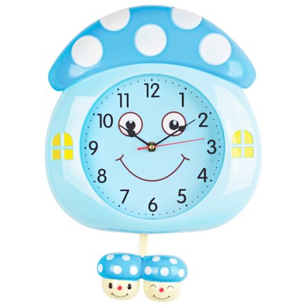 Piirretty sieni muotoinen seinäkello mykistetty kello kodin makuuhuoneen olohuoneen sisustukseen