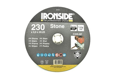 Ironside 201474 Kappeskive stein, 230 x 3,0 x 22 mm, Maskintilbehør & forbruk