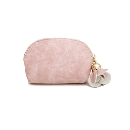 Dam Läder Liten Mini Plånbok Kort Nyckelhållare Dragkedja Myntväska Clutch Väska Dam