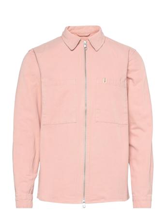 Zipped Loose-Fit Cotton Overshirt Overshirts Vaaleanpunainen Revolution