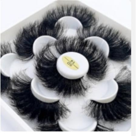 10 My God Hot! Lösögonfransar 5d Faux Mink Black 5 Par Svart