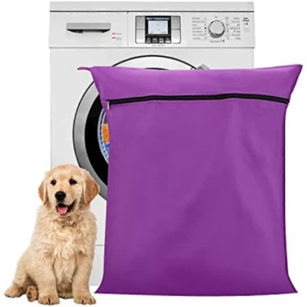 AllRight Vasketøjspose til Kæledyr 80x70CM Vaskepose til Kæledyrstøj Stor Filter til Kæledyrshår Sugepose til Kæledyrshår til Kæledyrs Sengelinned Tøj