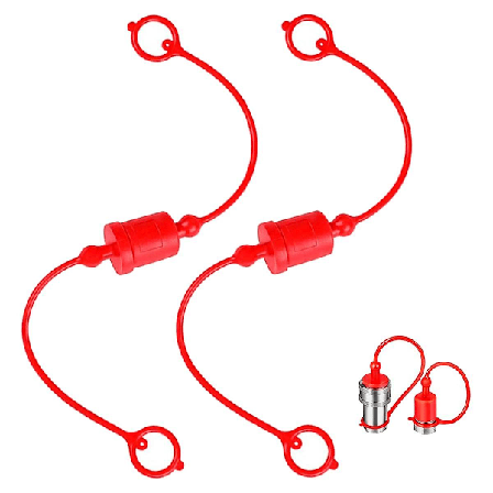 -a 1/4 Hydraulisk Snabbkoppling Hane Dammskydd Och Honproppsskydd, Passar Hydraulisk Snabbkoppling (FMY)