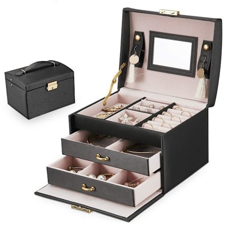 INF Stort smykkeskrin Sort
