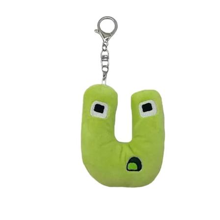 A-Z Alfabetet Plysch Leksak Förskoleutbildning Engelska ABC Bokstav Fylld Djur Plushie Barnpresent Mobiltelefonväska Hänge 21