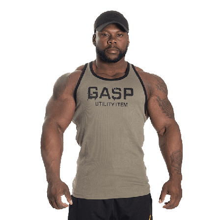 GASP Ribbed T-back, Washed Green